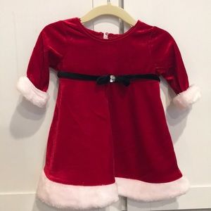 SOLD *** 6-9 month:Baby girl velvet Christmas Dress